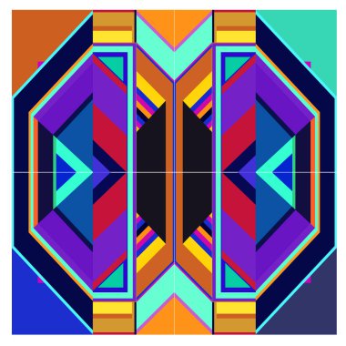 Kaynak için vektör renkli geometrik ve eğri arkaplan deseni