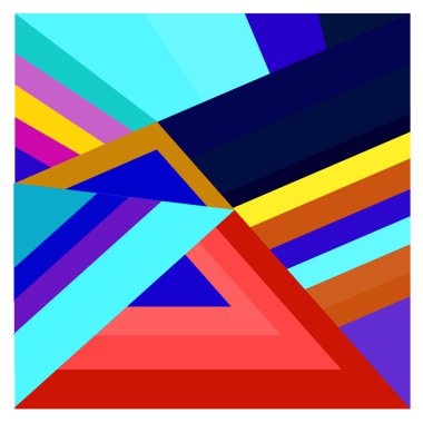 Kaynak için vektör renkli geometrik ve eğri arkaplan deseni