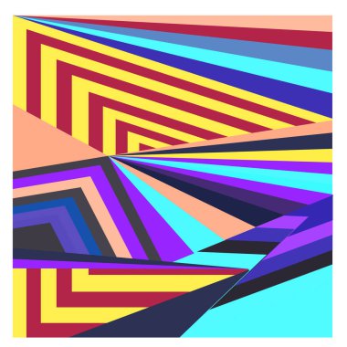 Kaynak için vektör renkli geometrik ve eğri arkaplan deseni