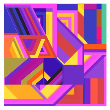 Kaynak için vektör renkli geometrik ve eğri arkaplan deseni