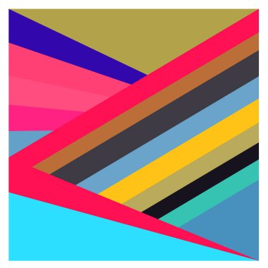 Kaynak için vektör renkli geometrik ve eğri arkaplan deseni