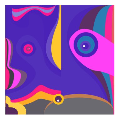 Kaynak için vektör renkli geometrik ve eğri arkaplan deseni