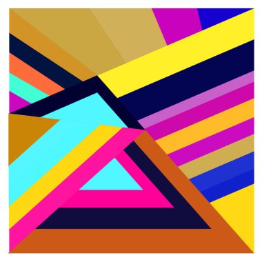 Kaynak için vektör renkli geometrik ve eğri arkaplan deseni