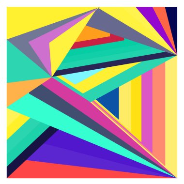 Kaynak için vektör renkli geometrik ve eğri arkaplan deseni