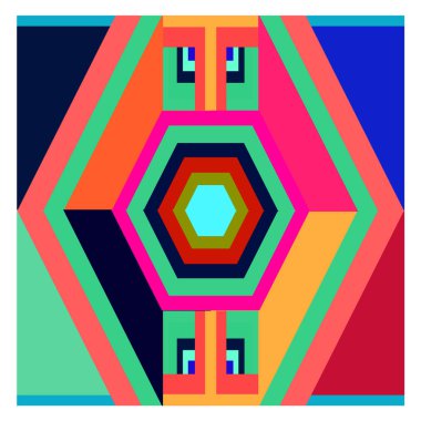 Kaynak için vektör renkli geometrik ve eğri arkaplan deseni