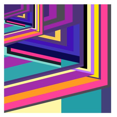 Kaynak için vektör renkli geometrik ve eğri arkaplan deseni