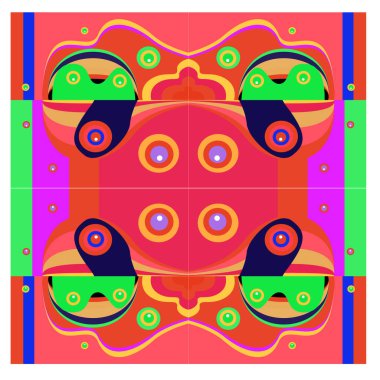 Kaynak için vektör renkli geometrik ve eğri arkaplan deseni