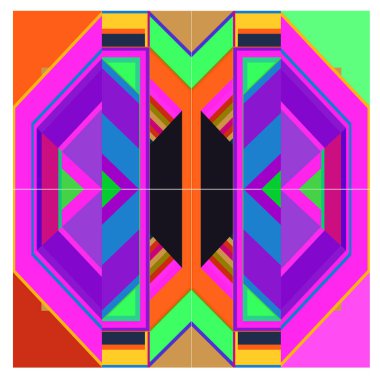 Kaynak için vektör renkli geometrik ve eğri arkaplan deseni