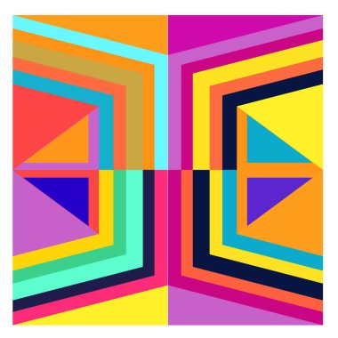 Kaynak için vektör renkli geometrik ve eğri arkaplan deseni