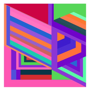 Kaynak için vektör renkli geometrik ve eğri arkaplan deseni