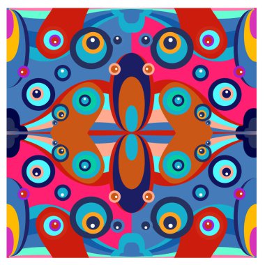 Kaynak için vektör renkli geometrik ve eğri arkaplan deseni