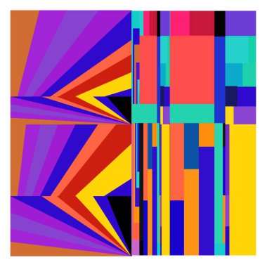 Kaynak için vektör renkli geometrik ve eğri arkaplan deseni