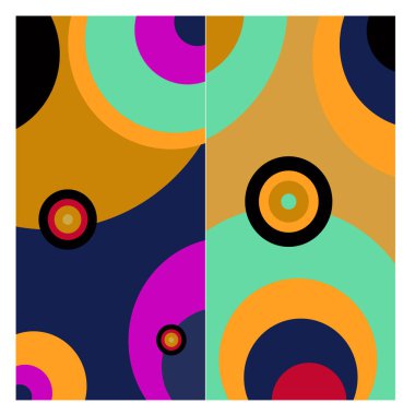 Kaynak için vektör renkli geometrik ve eğri arkaplan deseni