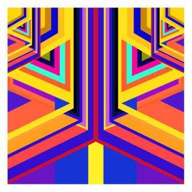 Kaynak için vektör renkli geometrik ve eğri arkaplan deseni