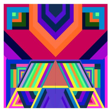 Kaynak için vektör renkli geometrik ve eğri arkaplan deseni