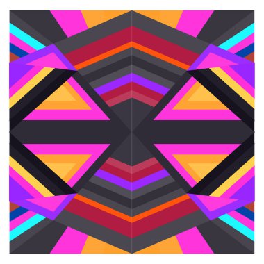 Kaynak için vektör renkli geometrik ve eğri arkaplan deseni