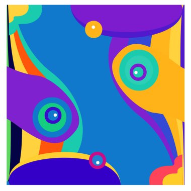 Kaynak için vektör renkli geometrik ve eğri arkaplan deseni