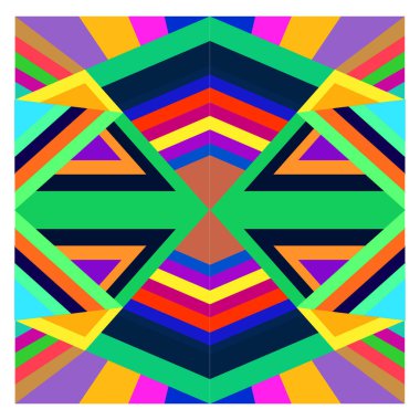 Kaynak için vektör renkli geometrik ve eğri arkaplan deseni