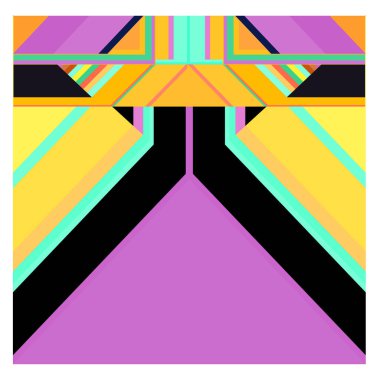 Kaynak için vektör renkli geometrik ve eğri arkaplan deseni