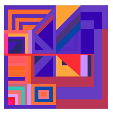 Kaynak için vektör renkli geometrik ve eğri arkaplan deseni