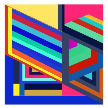 Kaynak için vektör renkli geometrik ve eğri arkaplan deseni