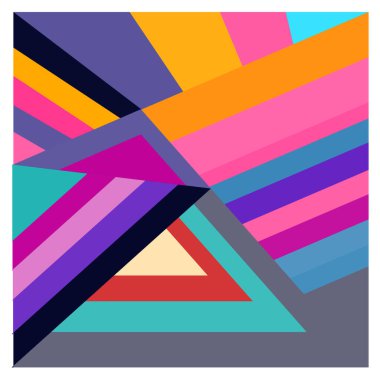 Kaynak için vektör renkli geometrik ve eğri arkaplan deseni