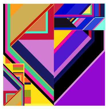 Kaynak için vektör renkli geometrik ve eğri arkaplan deseni