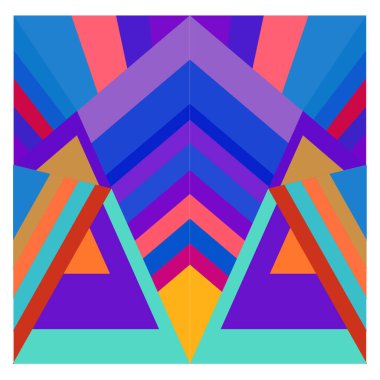 Kaynak için vektör renkli geometrik ve eğri arkaplan deseni