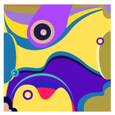 Kaynak için vektör renkli geometrik ve eğri arkaplan deseni