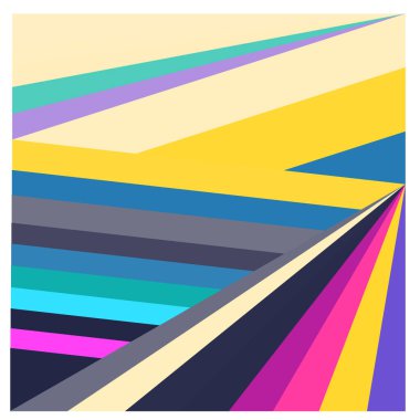 Kaynak için vektör renkli geometrik ve eğri arkaplan deseni