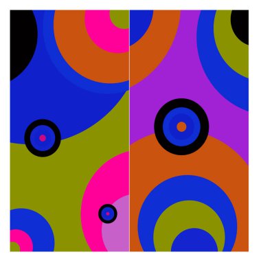 Kaynak için vektör renkli geometrik ve eğri arkaplan deseni