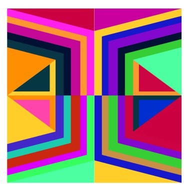 Kaynak için vektör renkli geometrik ve eğri arkaplan deseni