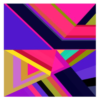 Kaynak için vektör renkli geometrik ve eğri arkaplan deseni