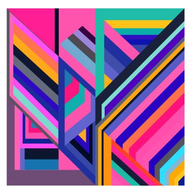 Kaynak için vektör renkli geometrik ve eğri arkaplan deseni