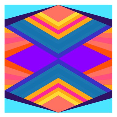 Kaynak için vektör renkli geometrik ve eğri arkaplan deseni