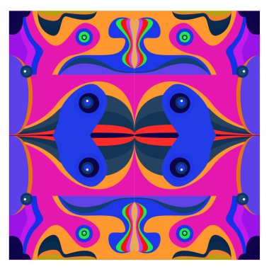 Kaynak için vektör renkli geometrik ve eğri arkaplan deseni