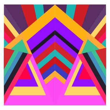 Kaynak için vektör renkli geometrik ve eğri arkaplan deseni