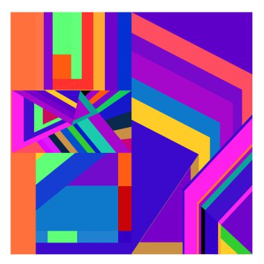 Kaynak için vektör renkli geometrik ve eğri arkaplan deseni