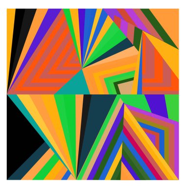 Kaynak için vektör renkli geometrik ve eğri arkaplan deseni