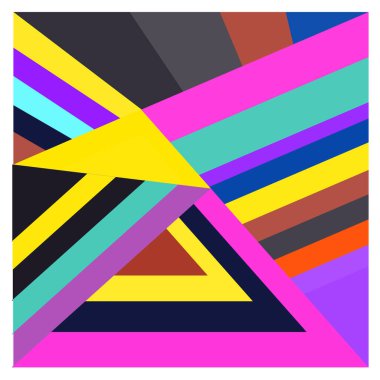 Kaynak için vektör renkli geometrik ve eğri arkaplan deseni