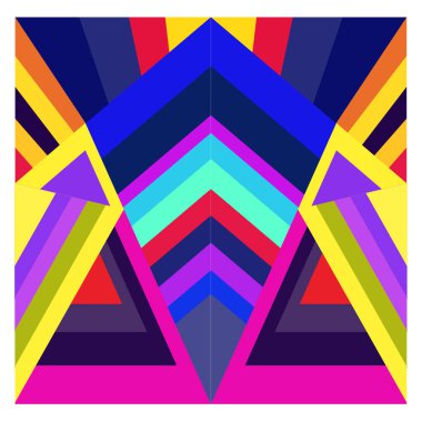 Kaynak için vektör renkli geometrik ve eğri arkaplan deseni