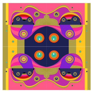 Kaynak için vektör renkli geometrik ve eğri arkaplan deseni