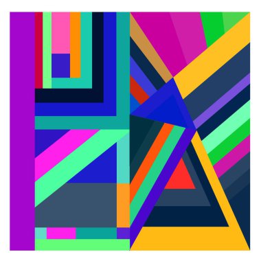 Kaynak için vektör renkli geometrik ve eğri arkaplan deseni