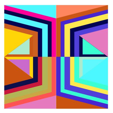 Kaynak için vektör renkli geometrik ve eğri arkaplan deseni