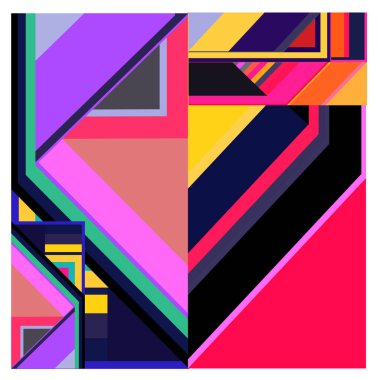 Kaynak için vektör renkli geometrik ve eğri arkaplan deseni