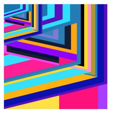 Kaynak için vektör renkli geometrik ve eğri arkaplan deseni