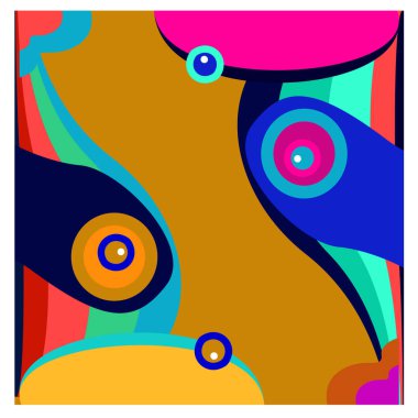 Kaynak için vektör renkli geometrik ve eğri arkaplan deseni