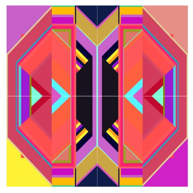 Kaynak için vektör renkli geometrik ve eğri arkaplan deseni