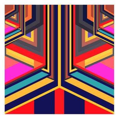 Kaynak için vektör renkli geometrik ve eğri arkaplan deseni