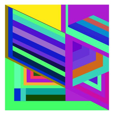 Kaynak için vektör renkli geometrik ve eğri arkaplan deseni